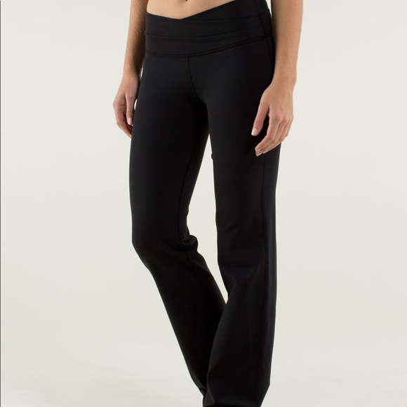 Lululemon Crossover Flare Leggings - Black 4 Tall - Picture 2 of 11